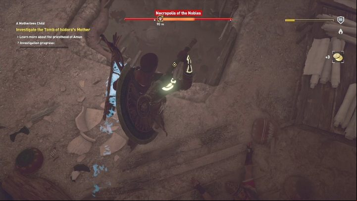Once inside, you need to kill all of the enemy soldiers and investigate - Nom Yebu - AC Origins The Curse of the Pharaohs DLC | Side quests - Underworld and Side quests - Assassins Creed Origins Guide