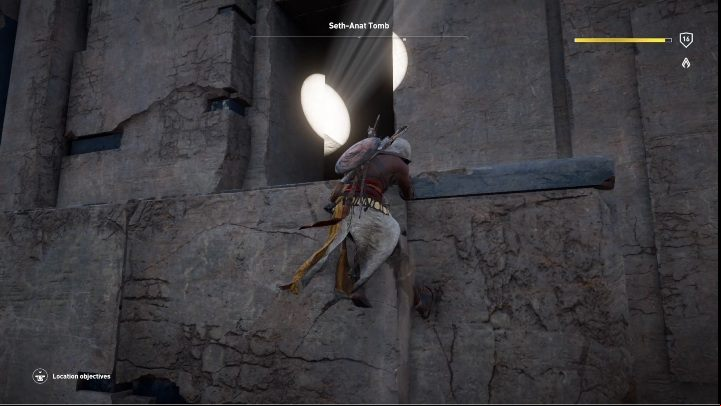 Follow a glint of light - Tombs in Deshert Desert Walkthrough - Tombs - Assassins Creed Origins Guide