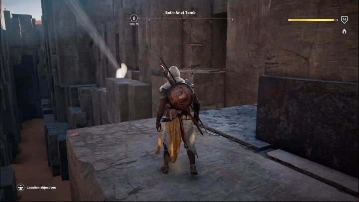 After that you must follow the light again - Tombs in Deshert Desert Walkthrough - Tombs - Assassins Creed Origins Guide