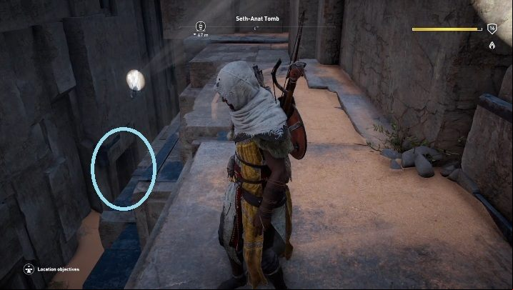 Then, you must reach another spot and destroy spider web with a grenade - Tombs in Deshert Desert Walkthrough - Tombs - Assassins Creed Origins Guide