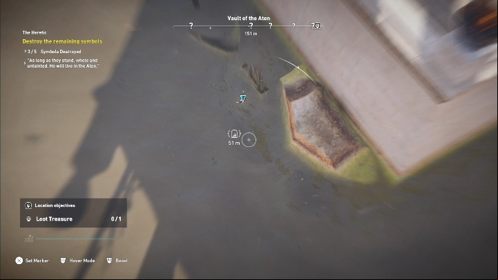 Jump into water and use Senu to find the exit - How to reach the statue in Vault of the Aten in AC The Curse of the Pharaohs DLC ? - Basic questions - Assassins Creed Origins Guide