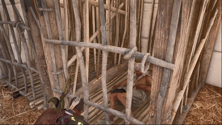 To start this mission, you have to free Khui who is kept inside of a cage - Afterlife - Aten - AC Origins The Curse of the Pharaohs DLC | Side quests - Underworld and Side quests - Assassins Creed Origins Guide