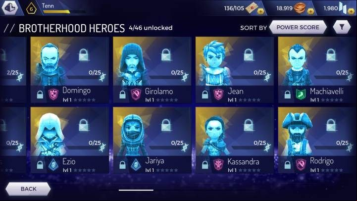 In Assassins Creed Rebellion you can unlock 46 characters - How to regenerate health in Assassins Creed Rebellion? - Basics - Assassins Creed Rebellion Guide