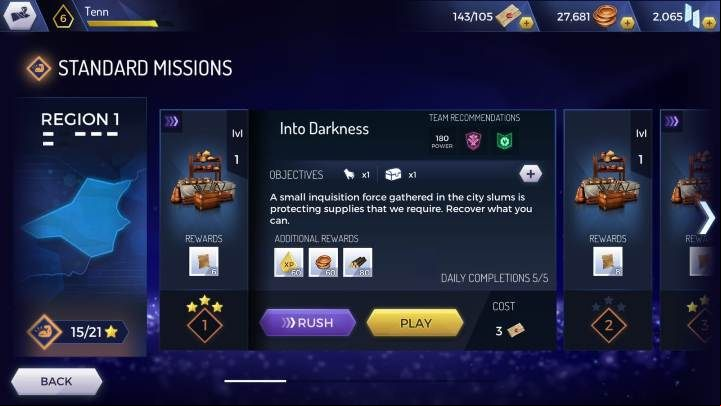 The number of missions depends on the region - Mission types in Assassins Creed Rebellion - Missions - Assassins Creed Rebellion Guide