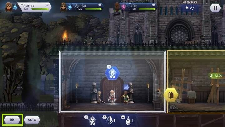 To start the speed up you have to click on the icon marked on the screenshot above - How to speed up a mission in Assassins Creed Rebellion? - Missions - Assassins Creed Rebellion Guide