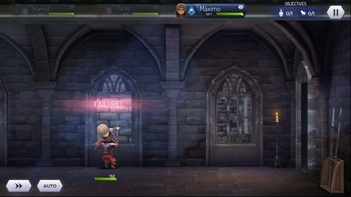 Percentage chance shown next to the icon of stealth kill indicate the probability of a successful attack - How to fight with enemies in Assassins Creed Rebellion? - Combat - Assassins Creed Rebellion Guide