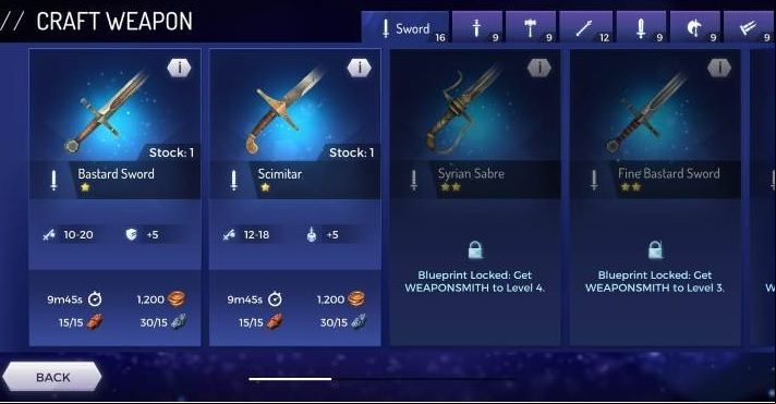 Bastard Sword - Weapons available in the Assassins Creed Rebellion game - Equipment - Assassins Creed Rebellion Guide