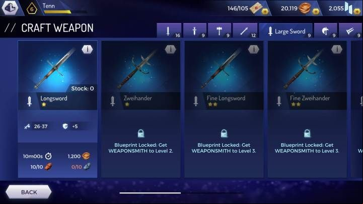 Longsword - Weapons available in the Assassins Creed Rebellion game - Equipment - Assassins Creed Rebellion Guide