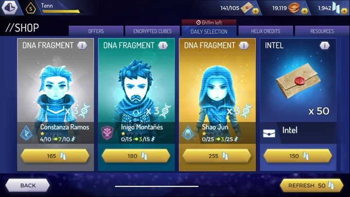 Things appearing in this tab change every day - What can and buy in the Assassins Creed Rebellion shop? - Currency and Shop - Assassins Creed Rebellion Guide
