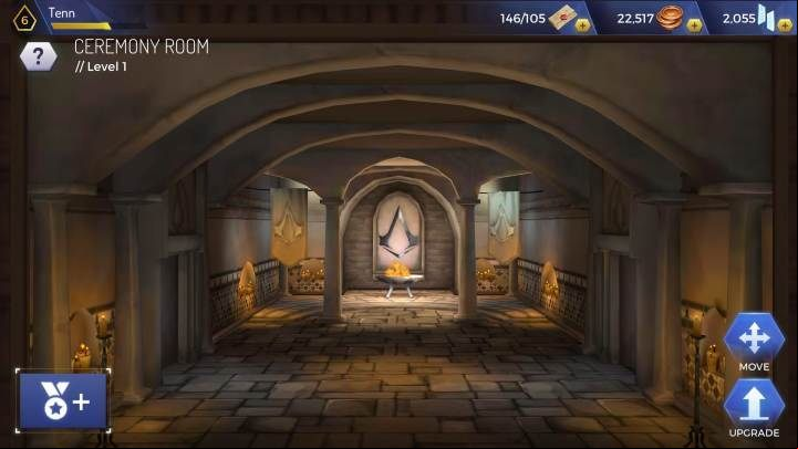 Level: 6 - Types of headquarters rooms in Assassins Creed Rebellion - Headquarters - Assassins Creed Rebellion Guide