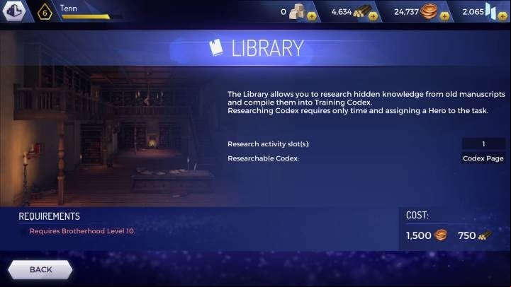 Level: 10 - Types of headquarters rooms in Assassins Creed Rebellion - Headquarters - Assassins Creed Rebellion Guide