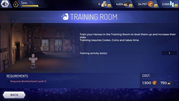 Level: 11 - Types of headquarters rooms in Assassins Creed Rebellion - Headquarters - Assassins Creed Rebellion Guide