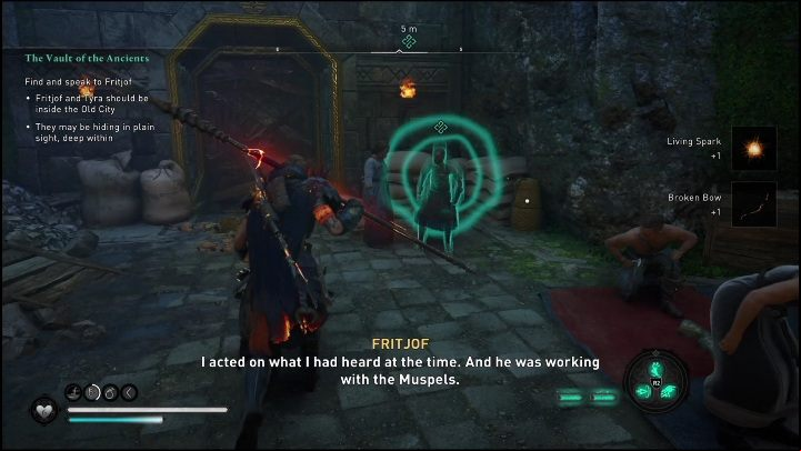 There are a few enemies in this location, but they should not attack you unless you attack first - AC Valhalla Dawn of Ragnarok: Vault of the Ancients - Walkthrough - Assassins Creed Valhalla Guide and Walkthrough