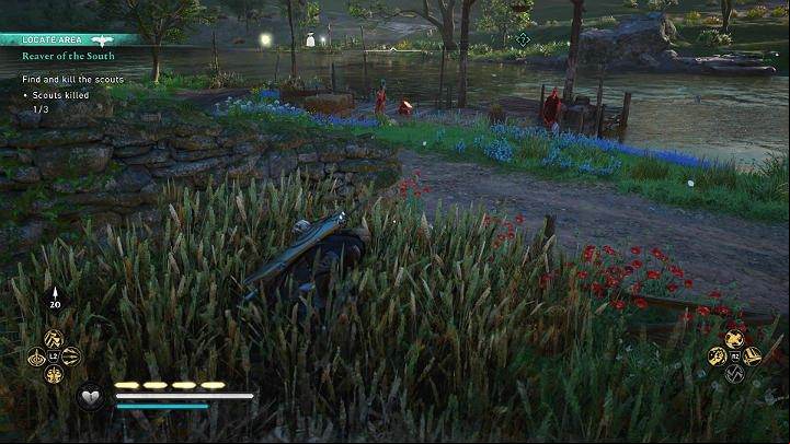 The second scout is by the river north of Crawleah - Assassins Creed Valhalla: Reaver of the South - Southsexe - Assassins Creed Valhalla Guide and Walkthrough