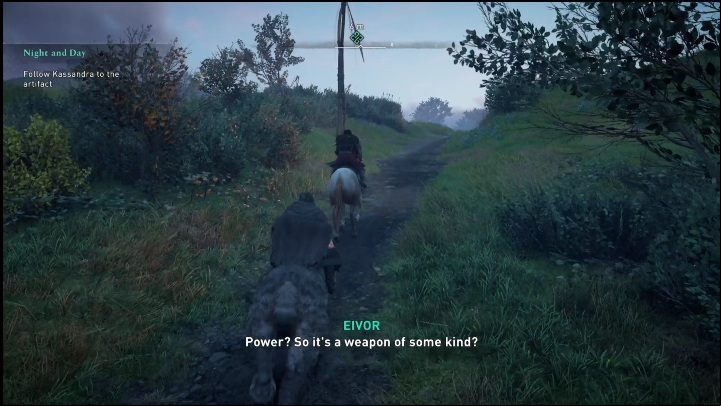 Hop on your mount and follow Kassandra - AC Valhalla Crossover Stories: Night and Day - Main missions - Assassins Creed Valhalla Guide and Walkthrough