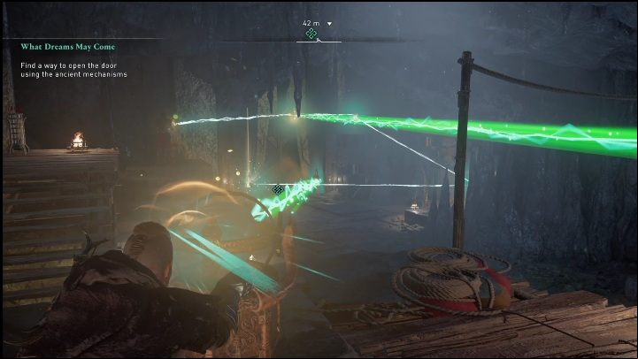 The last thing you need to do is direct the beam so that it reaches the door - AC Valhalla Crossover Stories: What Dreams May Come - Main missions - Assassins Creed Valhalla Guide and Walkthrough