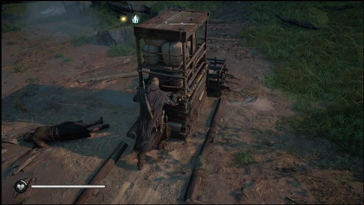 To assemble the correct pattern, first, you need to move a wooden shelf that is nearby the hill - AC Valhalla Crossover Stories: Standing Stones in Isle of Skye - locations - Secrets and Collectibles - Assassins Creed Valhalla Guide and Walkthrough