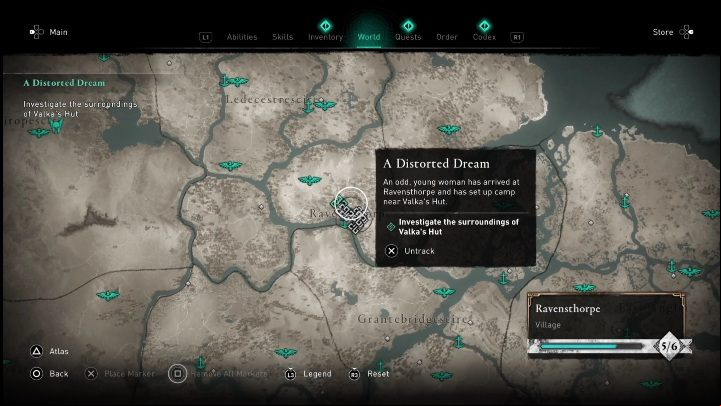 It is worth noting that this task only appears after you - AC Valhalla Crossover Stories: A Disorted Dream - Main missions - Assassins Creed Valhalla Guide and Walkthrough