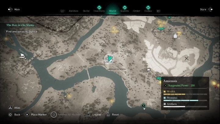 You will find the Guido de Roca cairn in the western part of the region, near the synchronization point - AC Valhalla Siege of Paris: Cairn, Amienois - secrets, locations - Amienois - Assassins Creed Valhalla Guide and Walkthrough