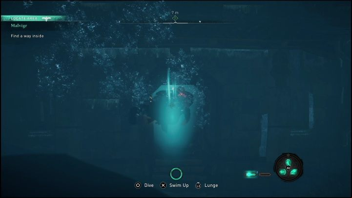 The entrance to this house is underwater - AC Valhalla Dawn of Ragnarok: Malvigr - Walkthrough - Assassins Creed Valhalla Guide and Walkthrough