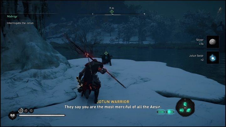 After eliminating the enemies, look to the left - AC Valhalla Dawn of Ragnarok: Malvigr - Walkthrough - Assassins Creed Valhalla Guide and Walkthrough