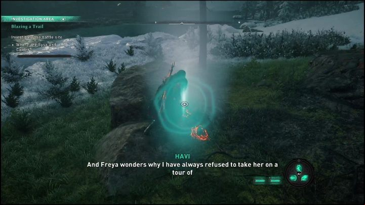 The next area looks like a battlefield - AC Valhalla Dawn of Ragnarok: Blazing a Trail - Walkthrough - Assassins Creed Valhalla Guide and Walkthrough