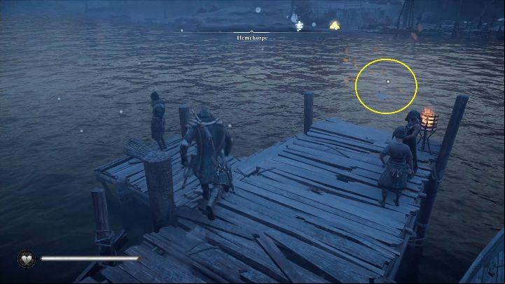 End: The paper will stop on the bridge, right by the water - Assassins Creed Valhalla: Flying Paper - Snotinghamscire secrets, locations - Snotinghamscire - Assassins Creed Valhalla Guide and Walkthrough