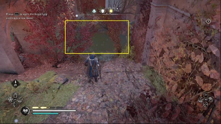 To get to the mask you have to dive into the water, between the walls - Assassins Creed Valhalla: Roman Artifact - Snotinghamscire, secrets, locations - Snotinghamscire - Assassins Creed Valhalla Guide and Walkthrough
