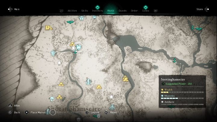 1 - Assassins Creed Valhalla: Flyting - Snotinghamscire secrets, locations - Snotinghamscire - Assassins Creed Valhalla Guide and Walkthrough