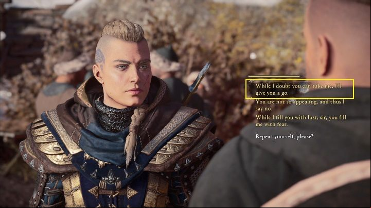 The last answer is again number 1 - Assassins Creed Valhalla: Flyting - Snotinghamscire secrets, locations - Snotinghamscire - Assassins Creed Valhalla Guide and Walkthrough