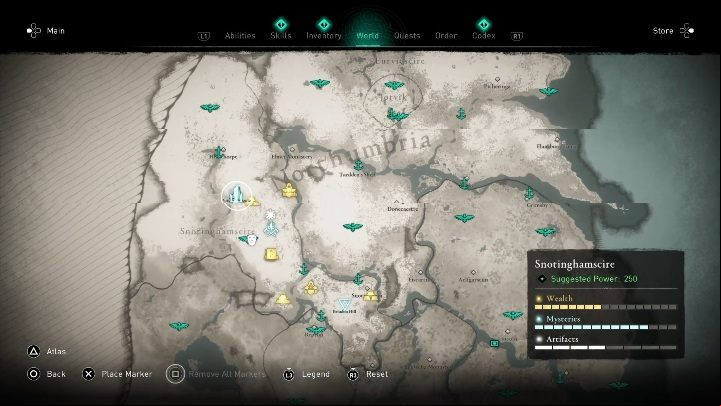 You will find these stones south of Hemthorpe - Assassins Creed Valhalla: Standing Stones - Snotinghamscire, secrets, locations - Snotinghamscire - Assassins Creed Valhalla Guide and Walkthrough