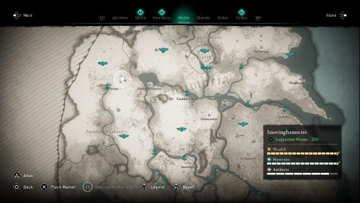 You will find this treasure map in the abandoned library - Assassins Creed Valhalla: Treasure Hoard Map - Snotinghamscire locations - Snotinghamscire - Assassins Creed Valhalla Guide and Walkthrough