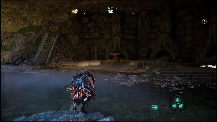 The memory is located in a small area between the rocks - AC Valhalla Dawn of Ragnarok: Mythical Memories (Vangrinn) - list of all - Vangrinn - Assassins Creed Valhalla Guide and Walkthrough