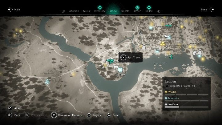 Location: in the southern part of the city - Assassins Creed Valhalla: Flying paper - Lunden secrets, locations - Lunden - Assassins Creed Valhalla Guide and Walkthrough