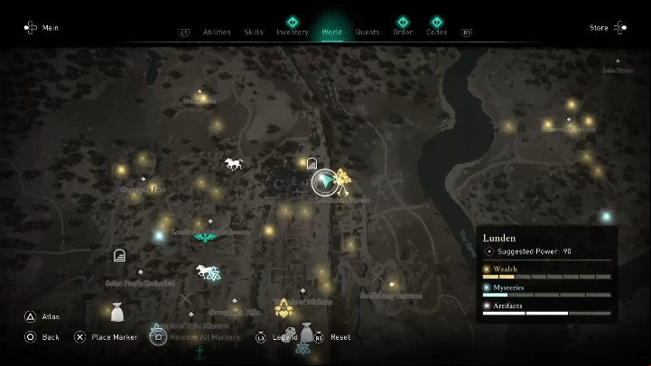 Location: in the eastern part of the city - Assassins Creed Valhalla: Flying paper - Lunden secrets, locations - Lunden - Assassins Creed Valhalla Guide and Walkthrough