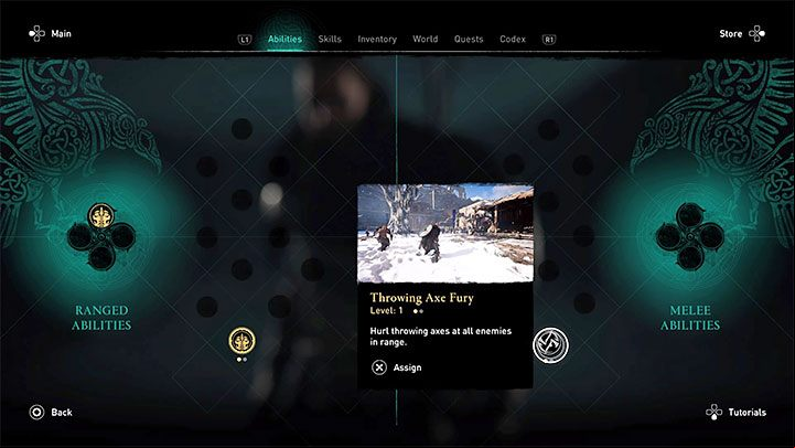 After you find and read the first book, the Ability tab will appear in the hero's menu - Assassins Creed Valhalla: How to unlock abilities? - Eivor - Assassins Creed Valhalla Guide and Walkthrough