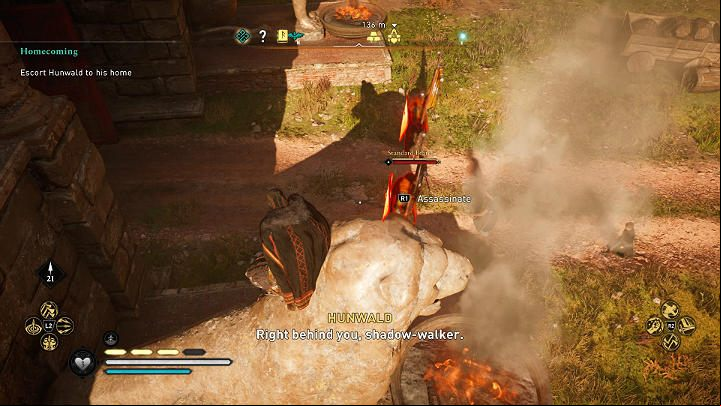 All the guards based in Lincoln will be hostile to you and will chase you all the way to Hunwald's home - Assassins Creed Valhalla: Homecoming - Lincolnscire - Assassins Creed Valhalla Guide and Walkthrough