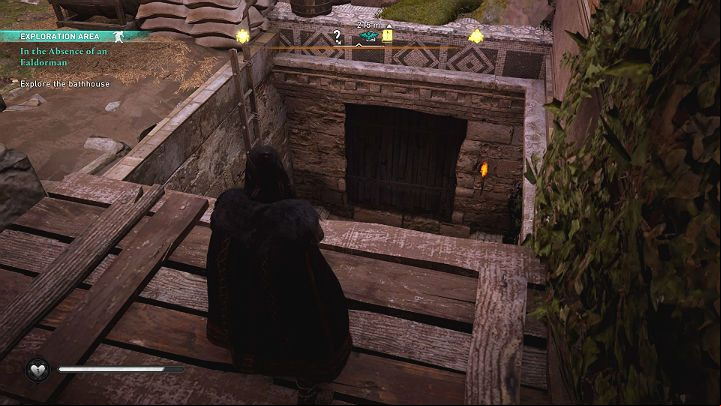 Finish off some bandits stationed in the ruins of the bathhouse and go underground to see where the tunnels lead - Assassins Creed Valhalla: In the absence of the Ealdorman - Lincolnscire - Assassins Creed Valhalla Guide and Walkthrough