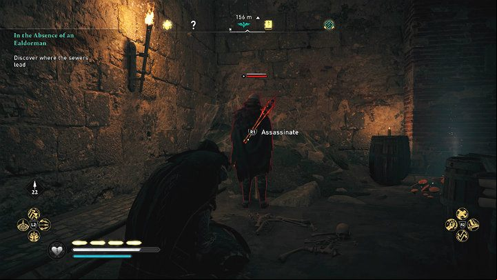 In the tunnels a few soldiers were left on guard and you will have to deal with them - Assassins Creed Valhalla: In the absence of the Ealdorman - Lincolnscire - Assassins Creed Valhalla Guide and Walkthrough
