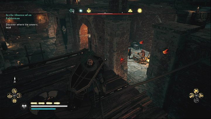 You will finally reach a large underground room with a group of bandits - Assassins Creed Valhalla: In the absence of the Ealdorman - Lincolnscire - Assassins Creed Valhalla Guide and Walkthrough