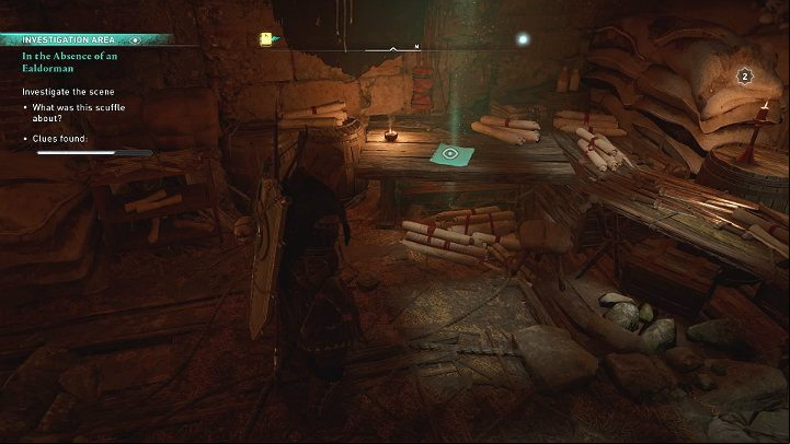 Climb upstairs again and open the door - Assassins Creed Valhalla: In the absence of the Ealdorman - Lincolnscire - Assassins Creed Valhalla Guide and Walkthrough