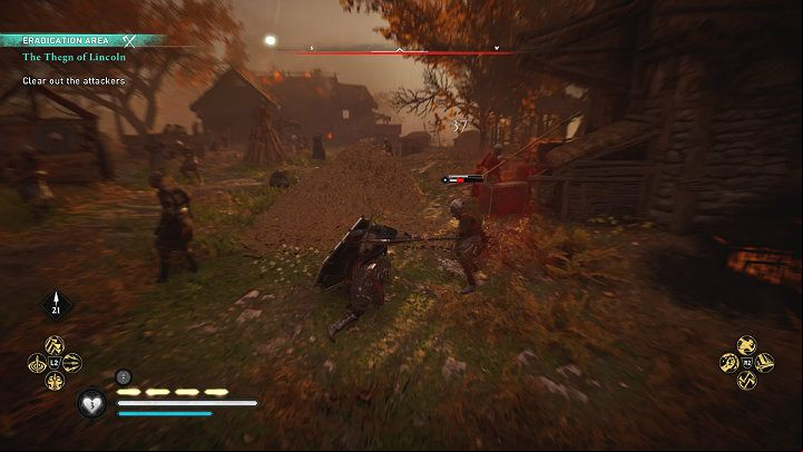 Once you're there, you will encounter Mercian soldiers burning and plundering the settlement of Aelfgarstun - Assassins Creed Valhalla: The Thegn of Lincoln - Lincolnscire - Assassins Creed Valhalla Guide and Walkthrough