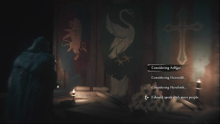 When you are ready, come to the table with the rolls of paper on it - Assassins Creed Valhalla: Where the Stone Falls - Lincolnscire - Assassins Creed Valhalla Guide and Walkthrough