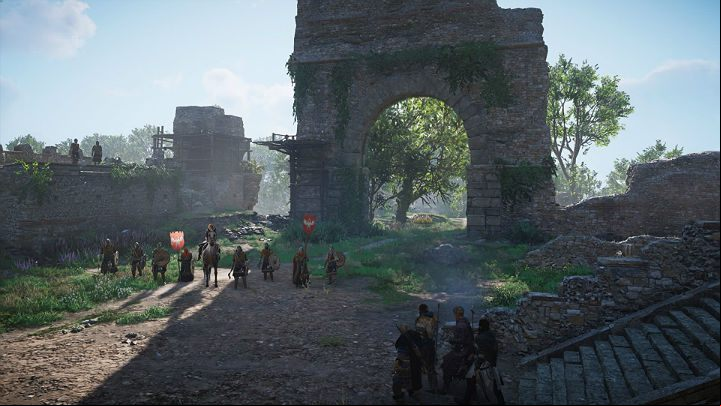 Eadwyn and her guards will appear at Evinghou Tower - Assassins Creed Valhalla: Blood from a Stone - Oxenefordscire - Assassins Creed Valhalla Guide and Walkthrough