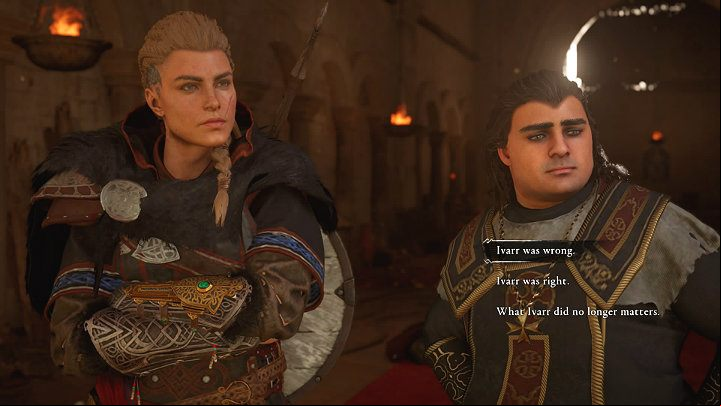 As soon as you enter the church you will see a cutscene in which the bishop accuses Ivarra of murdering King Rhodri's brother and missing his only chance for peace - Assassins Creed Valhalla: War Weary - Sciropescire - Assassins Creed Valhalla Guide and Walkthrough