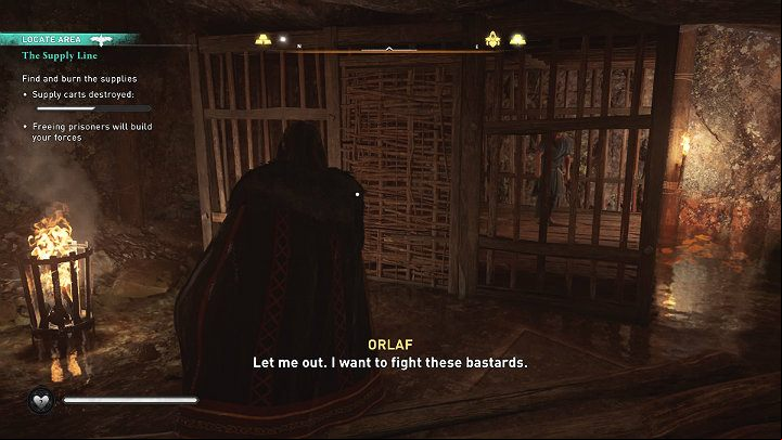 While exploring the quarry, also pay attention to the cages in which the warriors are kept, who can your ranks - Assassins Creed Valhalla: The Supply Line - Sciropescire - Assassins Creed Valhalla Guide and Walkthrough