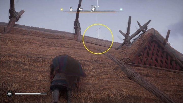 Start: The card is located on a thatched house - Assassins Creed Valhalla: Flaying Paper - Oxenefordscire secrets, locations - Oxenefordscire - Assassins Creed Valhalla Guide and Walkthrough