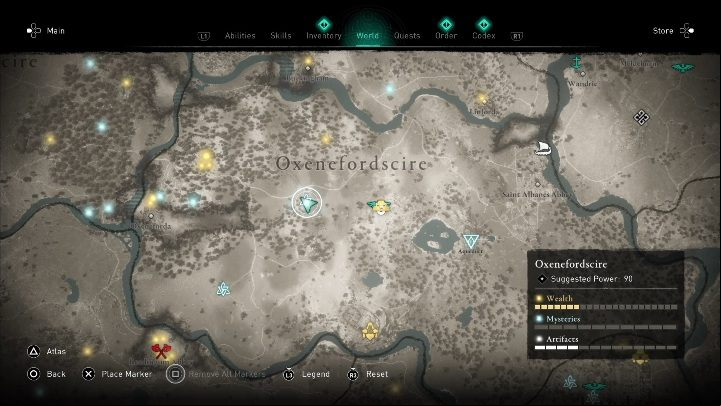 The fifth page of the saga is located east of Oxenefordscire - Assassins Creed Valhalla: Rigsogur Fragment - Oxenefordscire secrets, locations - Oxenefordscire - Assassins Creed Valhalla Guide and Walkthrough