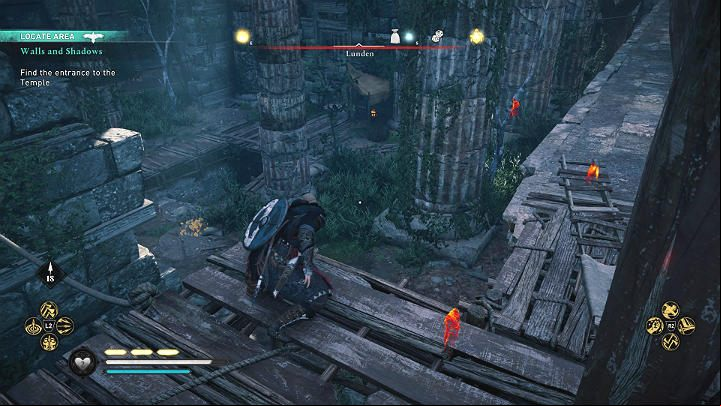 The temple's ruins lie to the east of the mansion - Assassins Creed Valhalla: Walls and Shadows - Lunden - Assassins Creed Valhalla Guide and Walkthrough
