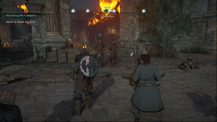 When Vicelin (The Com) is eliminated, return to the port to talk to the Reeves and complete the mission - Assassins Creed Valhalla: Smashing the Com - Lunden - Assassins Creed Valhalla Guide and Walkthrough